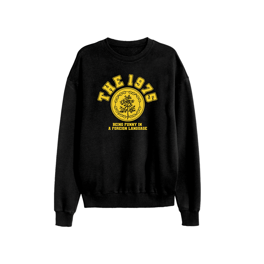 Being Funny In A Foreign Language Emblem Crewneck