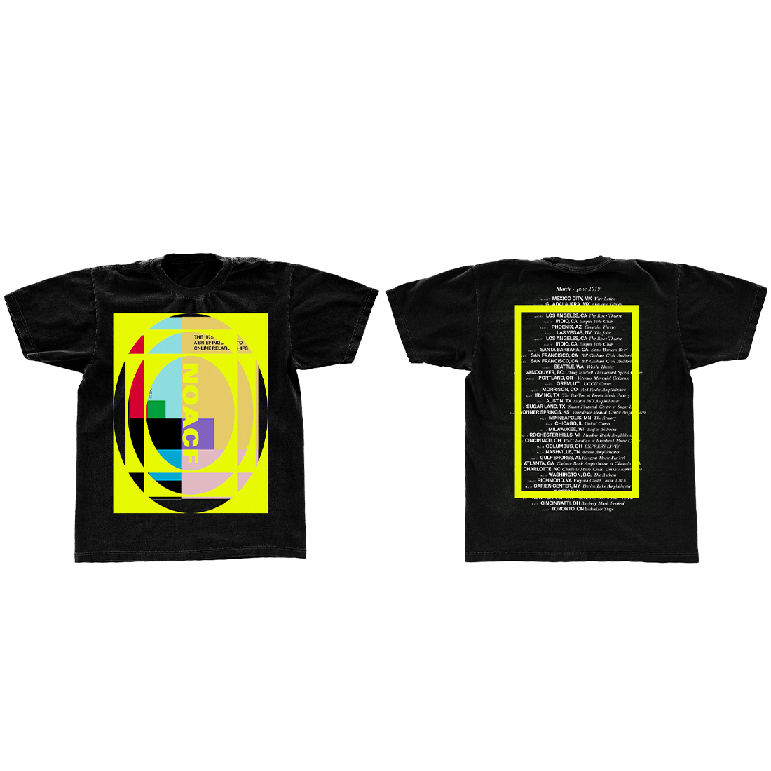 NOACF Black T-Shirt - The 1975 Official Store NOACF Black T-Shirt - The 1975 Official Store